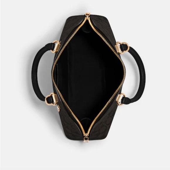 NWT COACH Katy Satchel In Signature Canvas - Picture 4 of 5